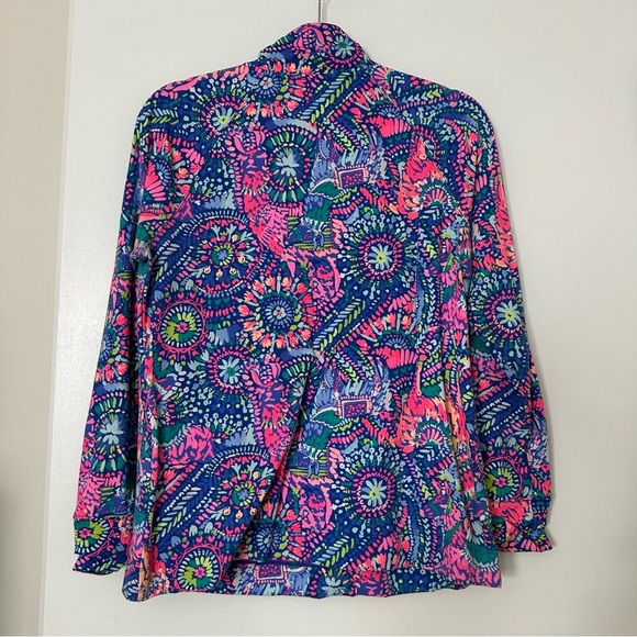 Lilly Pulitzer Skipper Popover Half Zip No Prob-Llama Print Womens Medium - Picture 8 of 8